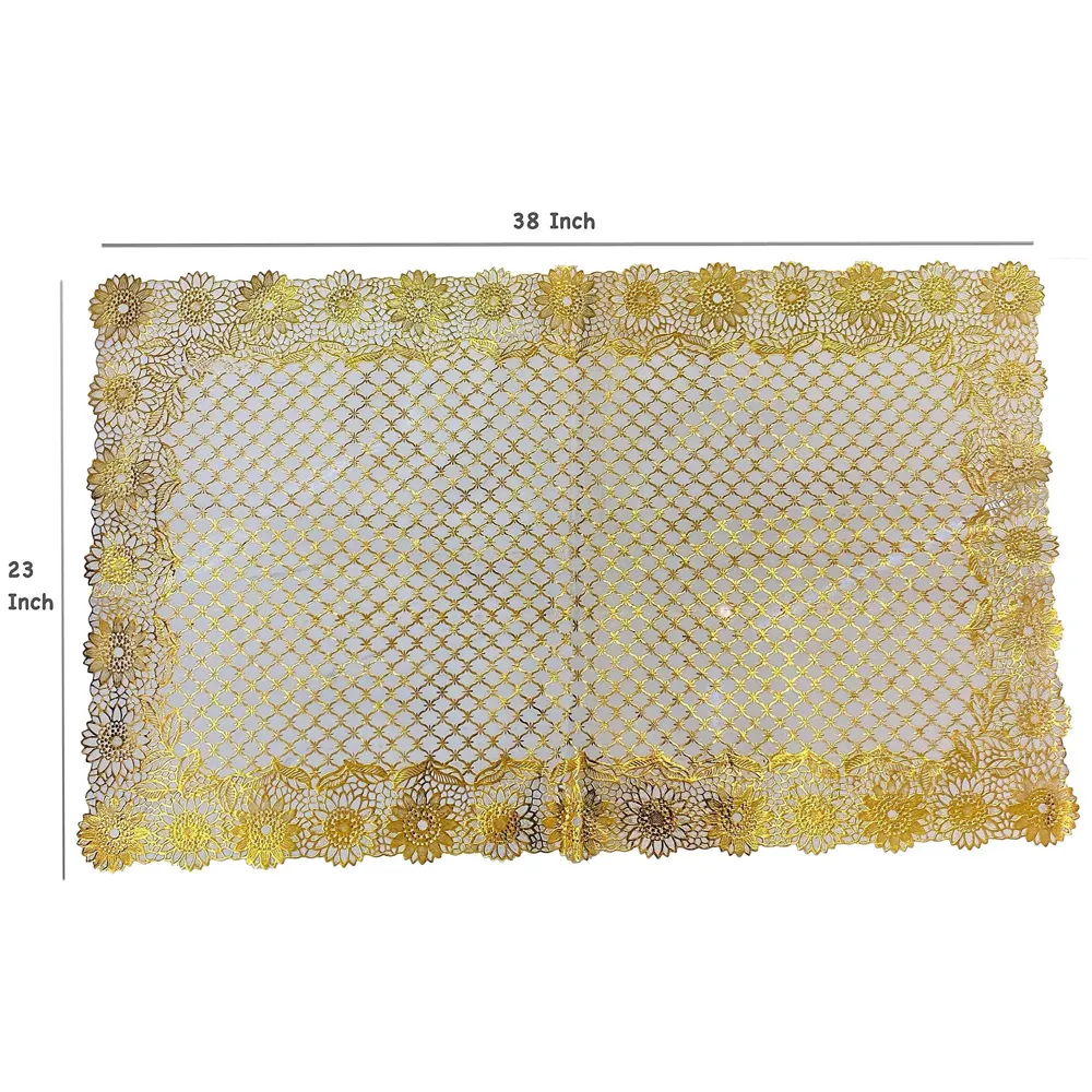 Table Mats Place mats Dining Table Coffee Table Washable Heat Resistant Durable Non Slip Viny Soft Fabric Material. Pack of 1 (96 Cm x 58cm)