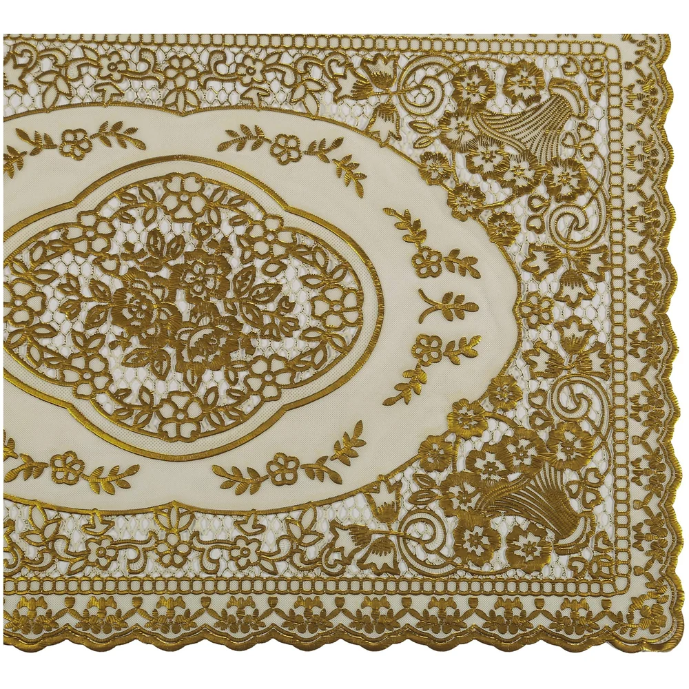 6 Pcs Vinyl Place Mats 17 x 12 Inch Washable Non Slip Pattern I