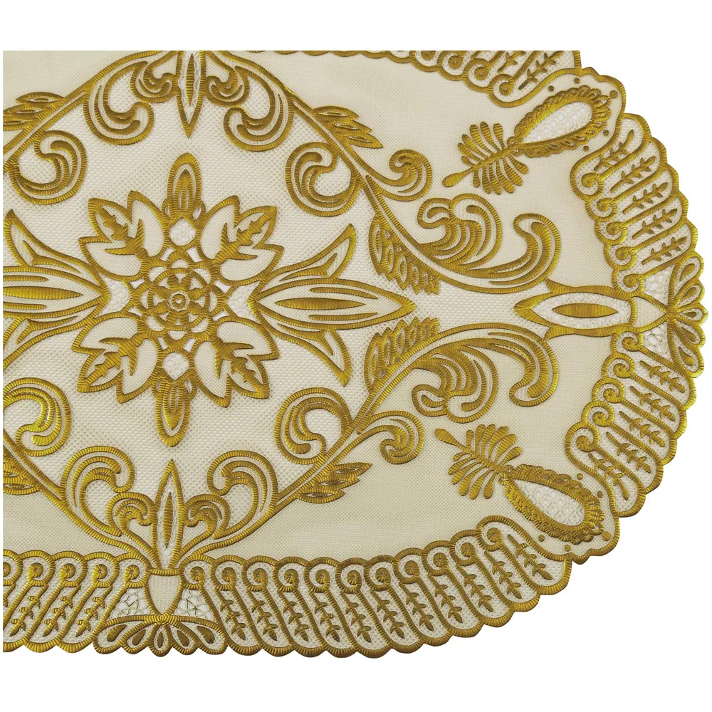 Table Mats Place Mats Dining Table Coffee Table Washable Heat Resistant Durable Non Slip Viny Soft Fabric Material. Pack of 6 (43 cm x 30 cm) Pattern E
