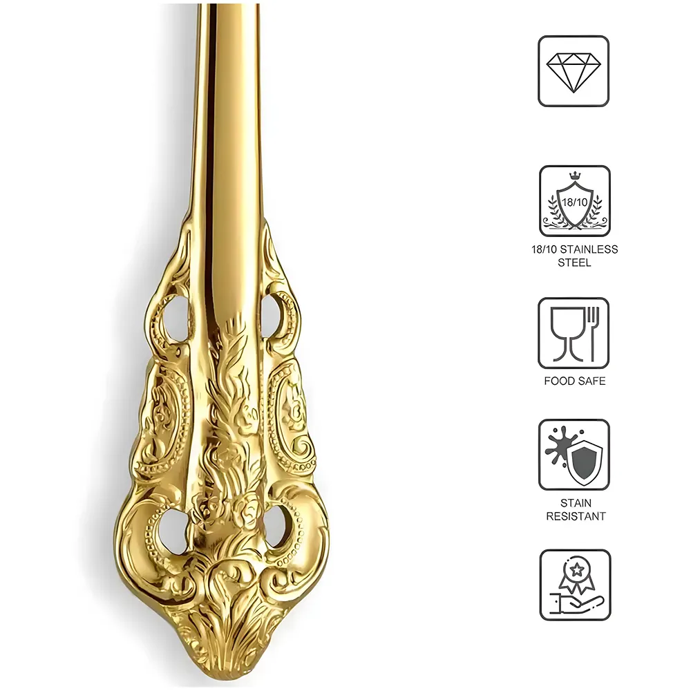 6 Pcs Gold Mini Tea Spoons Stainless Steel 11 cm Espresso Sweets