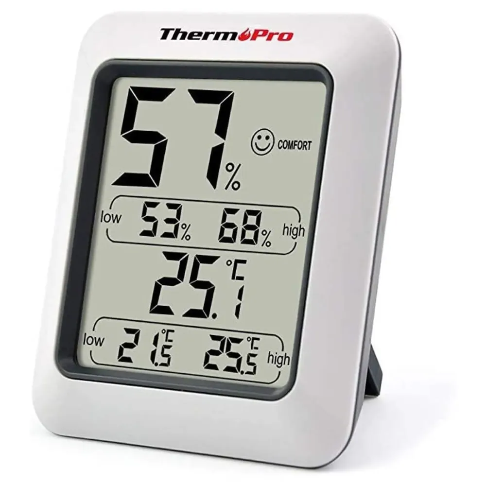 Thermopro TP50 Digital Hygrometer Indoor Thermometer Humidity Meter Room Thermometer with Temperature and Humidity Monitor Mini Hygrometer Thermometer White