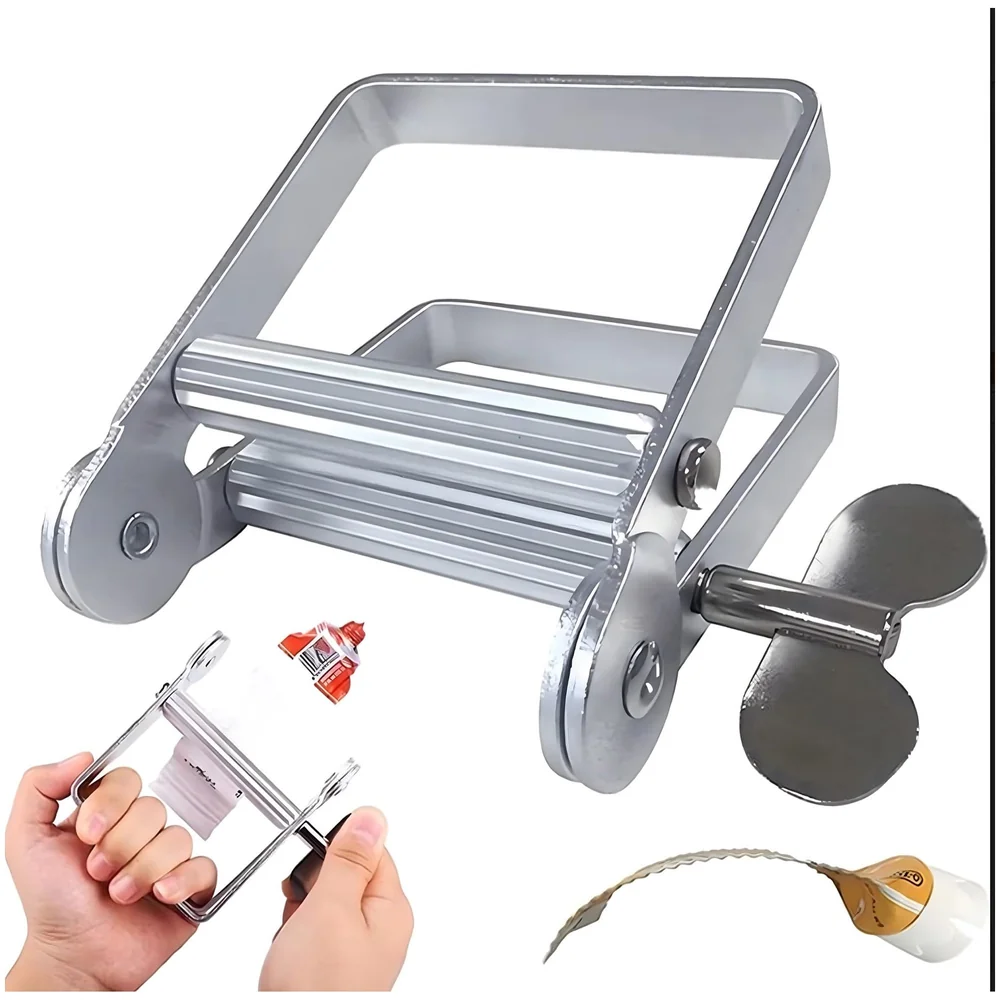 Metal Tube Squeezer Roller Toothpaste Paint Glue Wing Screw Lock