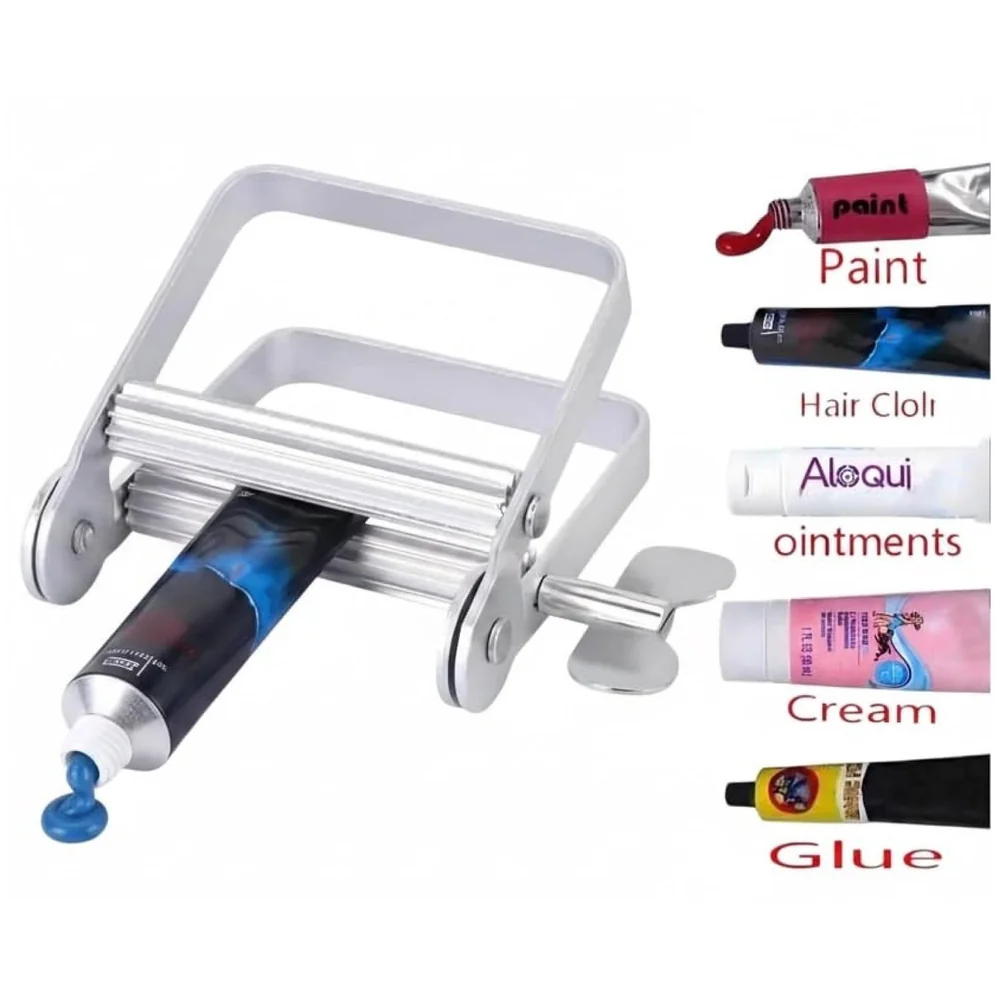Metal Tube Squeezer Roller Toothpaste Paint Glue Wing Screw Lock