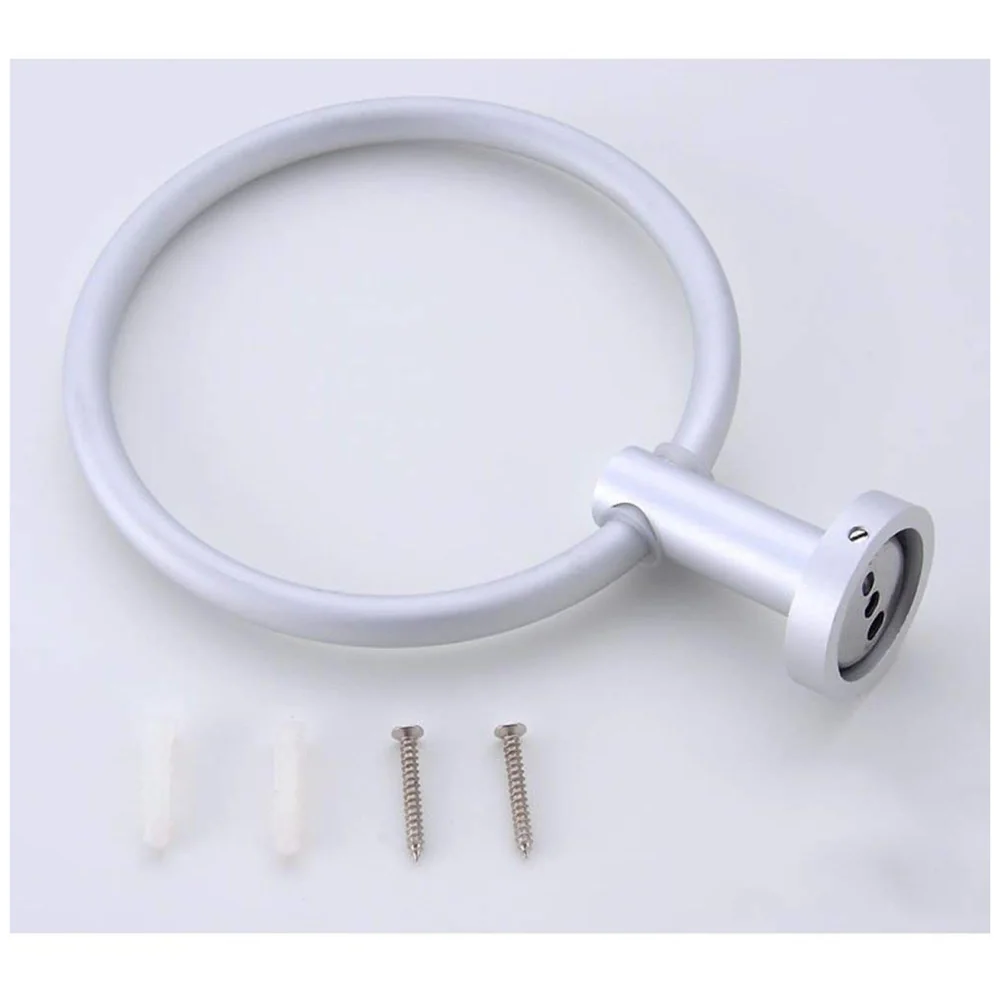 Aluminium Towel Ring Rust-Free, Heavy Duty, Modern Concealed Screw System (Screws Included)