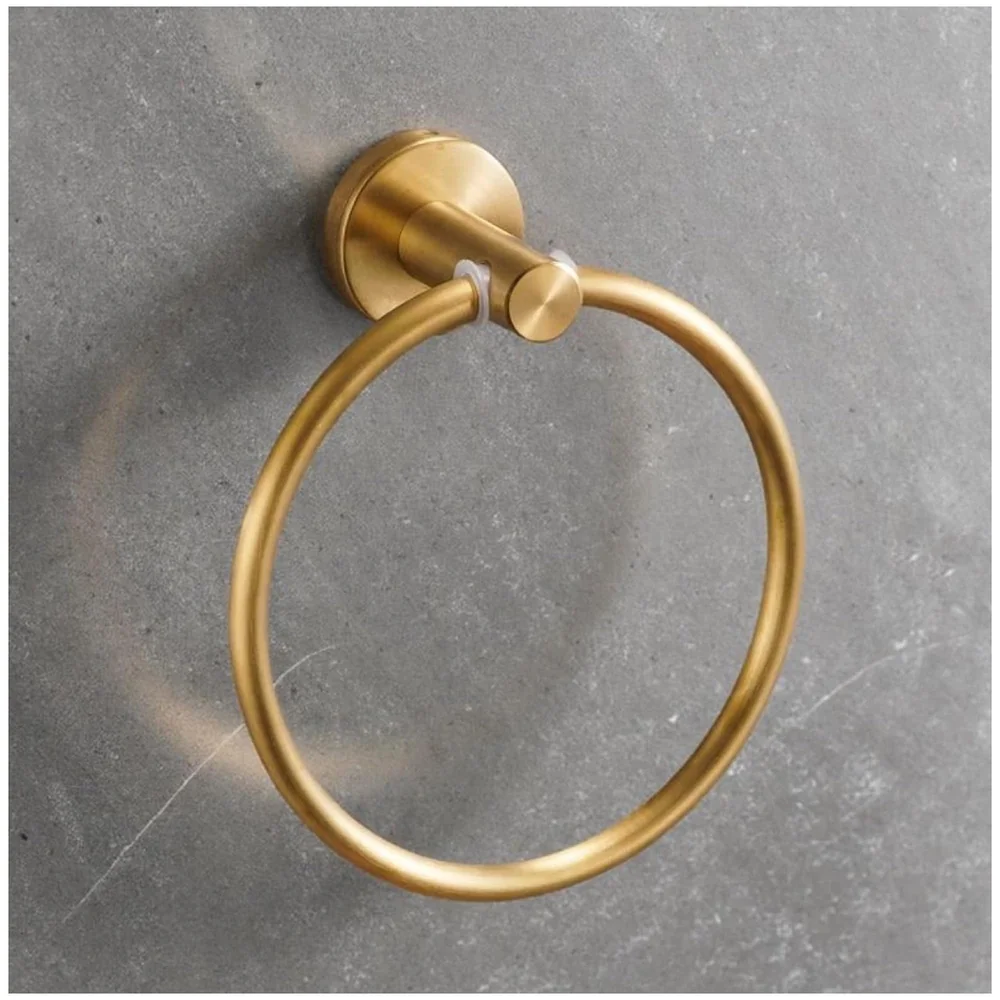 Antique Towel Ring Matt Brown Round Towel Hanger for Kitchen and Bathroom,17 cm Diameter