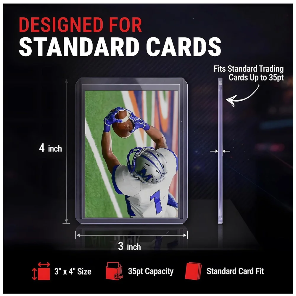 25 Pcs Trading Card Toploaders 3 x 4 Inch 35PT Ultra Clear Rigid Premium