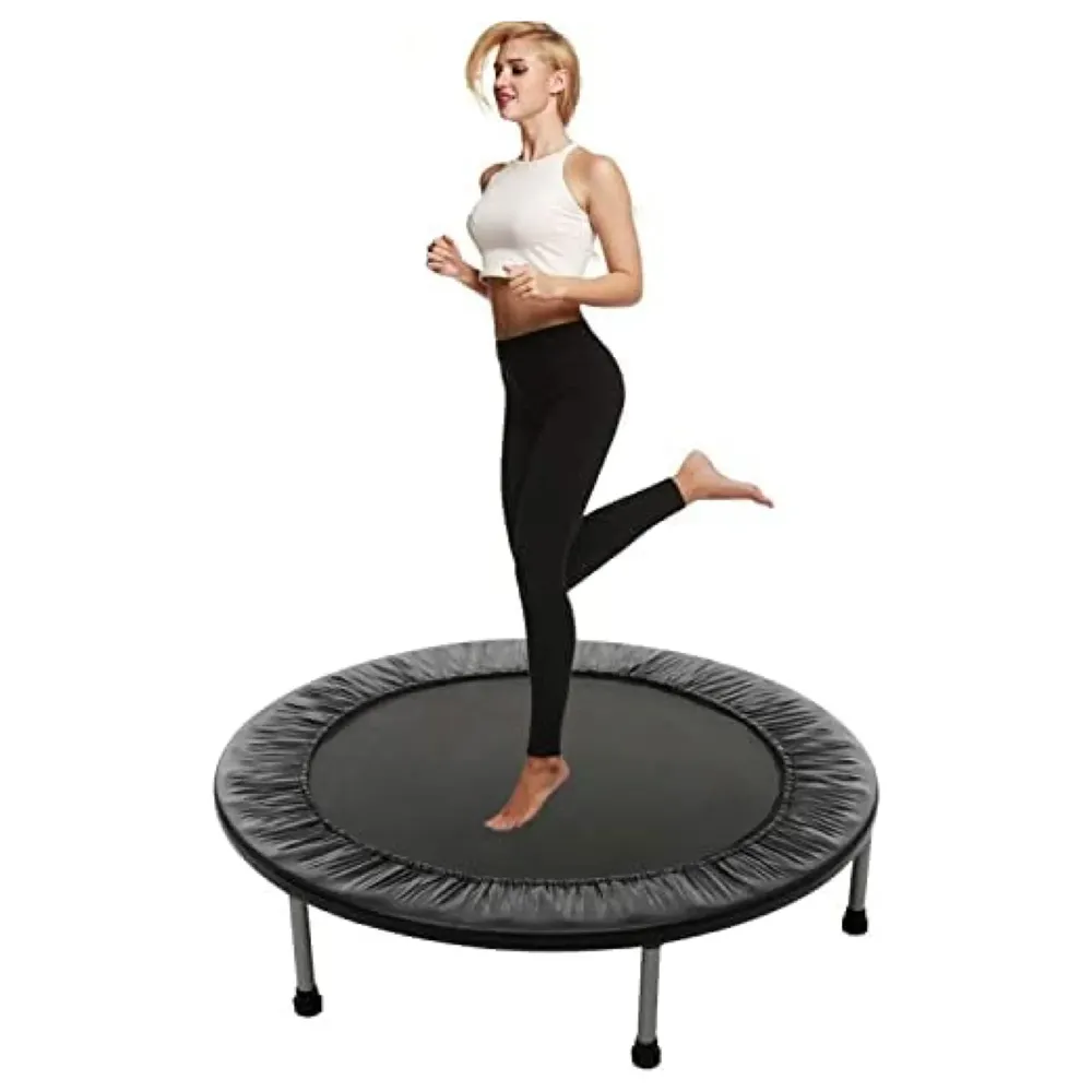 36 Inch Trampoline with Safety Pad, Indoor Fitness Trampoline for Adults and Kids.