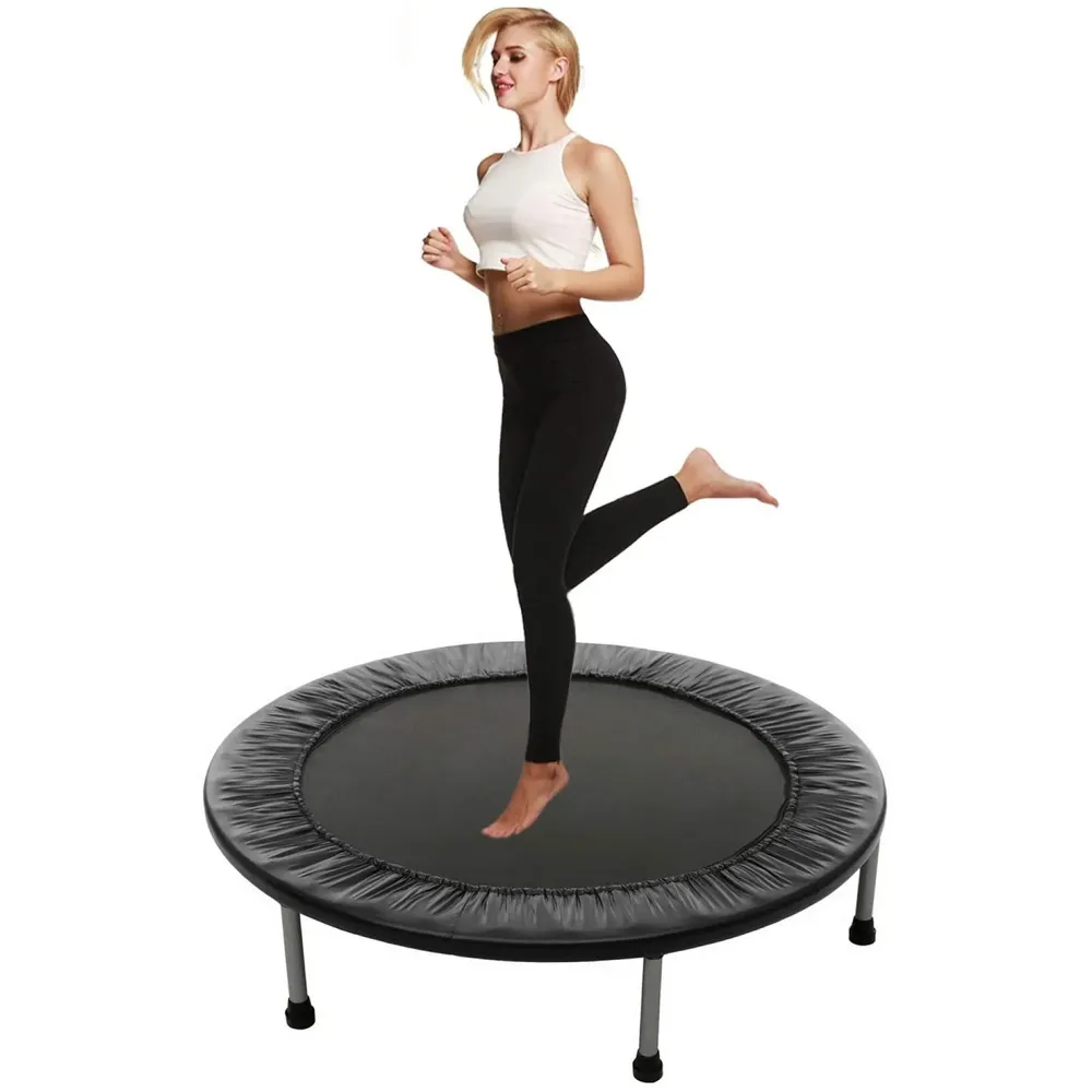 36 Inch Trampoline with Safety Pad, Indoor Fitness Trampoline for Adults and Kids. (Midnight, 36 Inch)