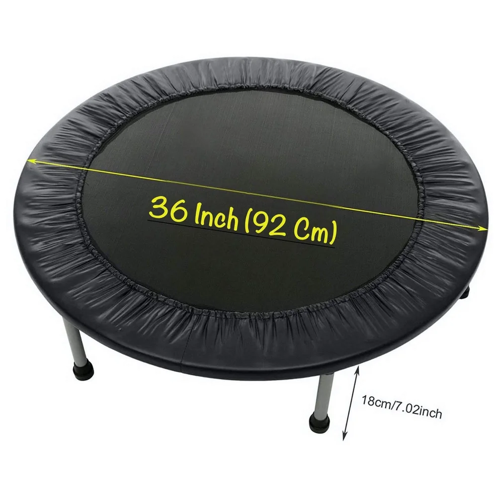 36 Inch Trampoline with Safety Pad, Indoor Fitness Trampoline for Adults and Kids. (Midnight, 36 Inch)