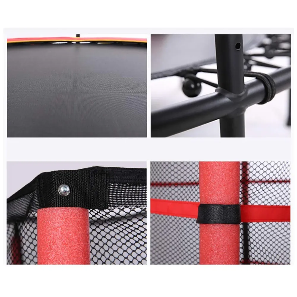 55'' Big Trampoline with Safety Enclosure Net for Indoor Outdoor Jumping Trainers, Max Load 70 kg