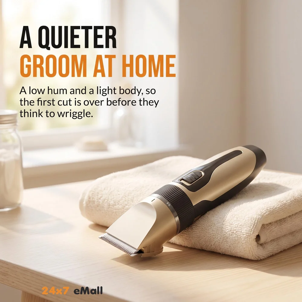 Unisex Professional Automatic Rechargeable Pet Hair Trimmer for Dogs And Cats (Trimmer), Gold