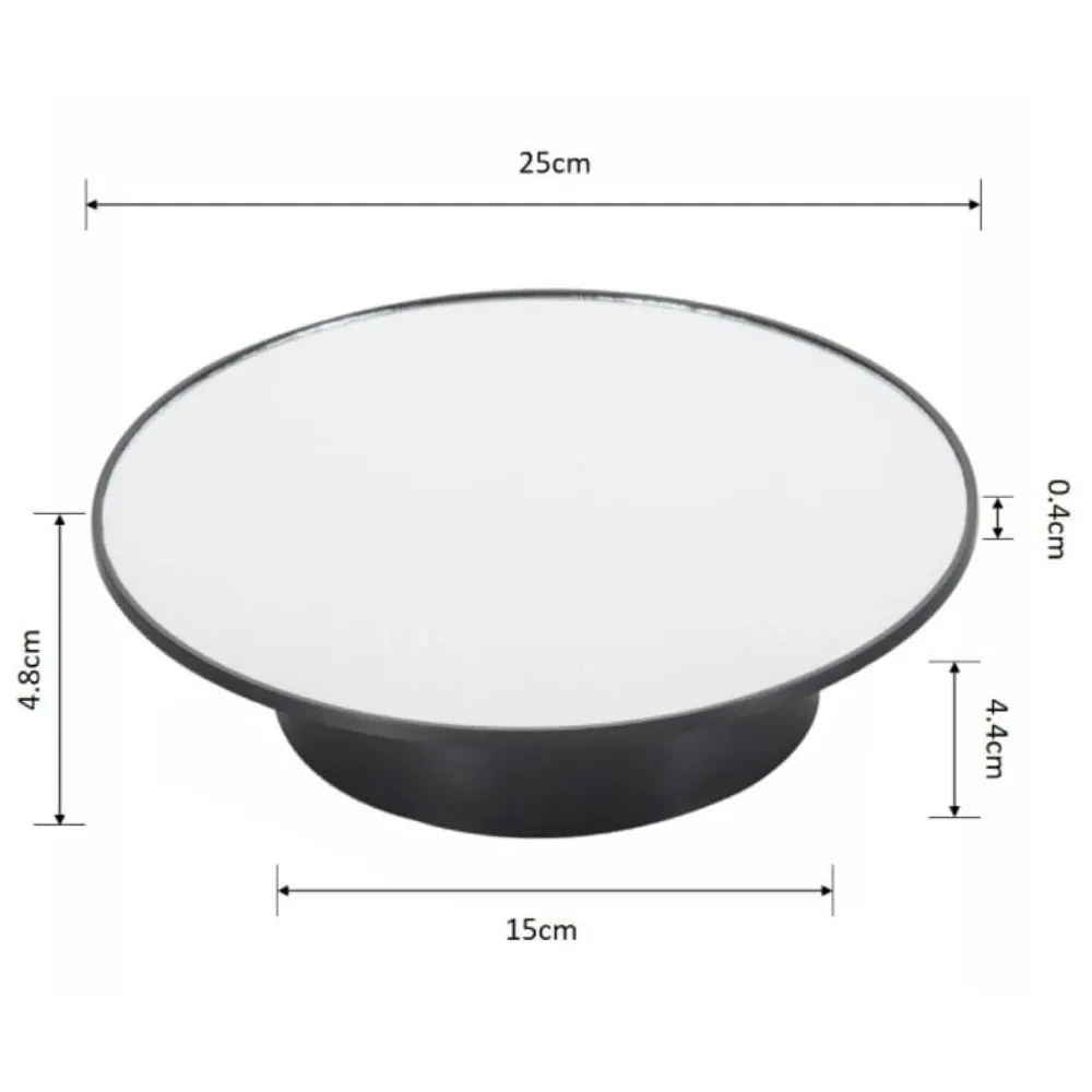 25 Cm 360 Degree Electric Rotating Turntable Display Stand, Black, Metal and Plastic, 4 Kgs Load Capacity
