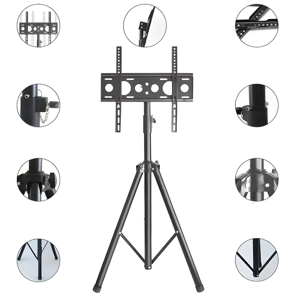 TV Tripod Floor Stand 32 to 55 inch Portable Height Adjustable