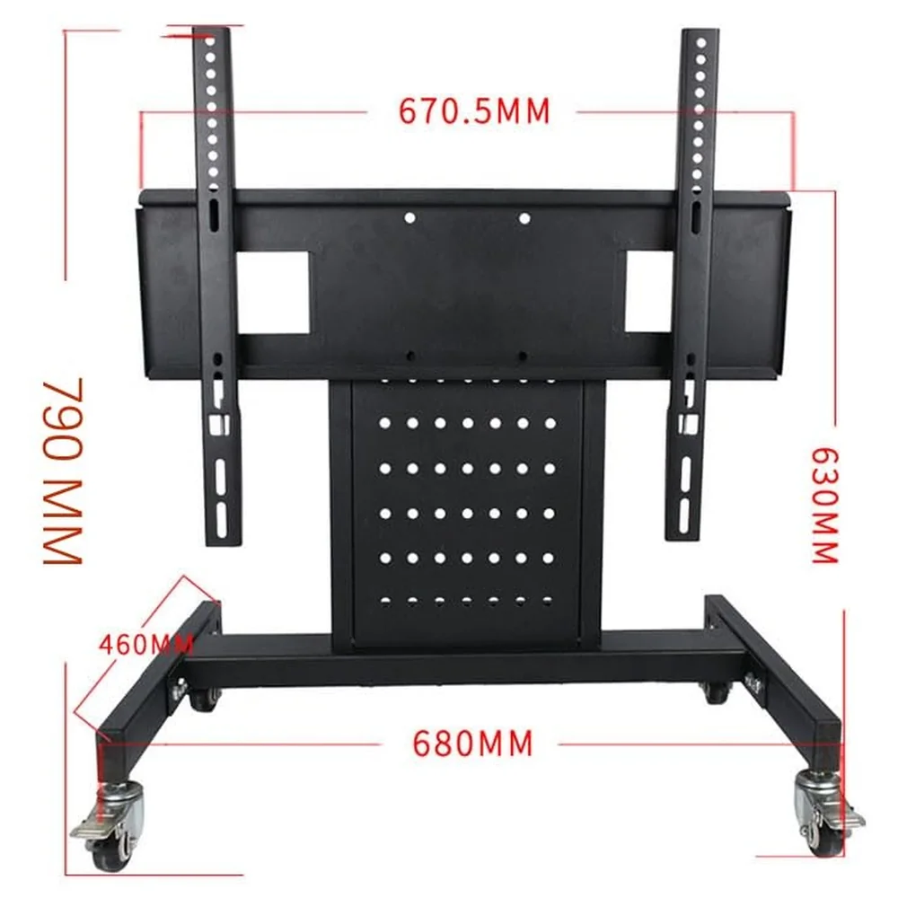 Heavy Duty Low Height Swivel TV Floor Stand Trolley 32-65 inch