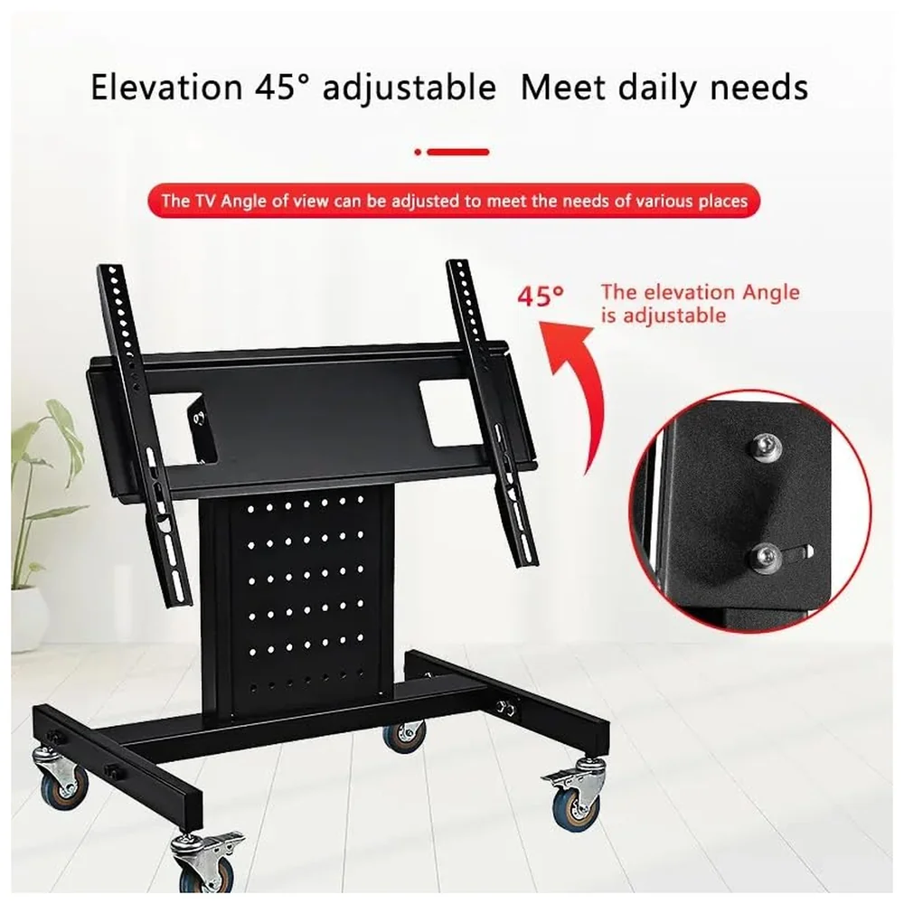 Heavy Duty Low Height Swivel TV Floor Stand Trolley 32-65 inch