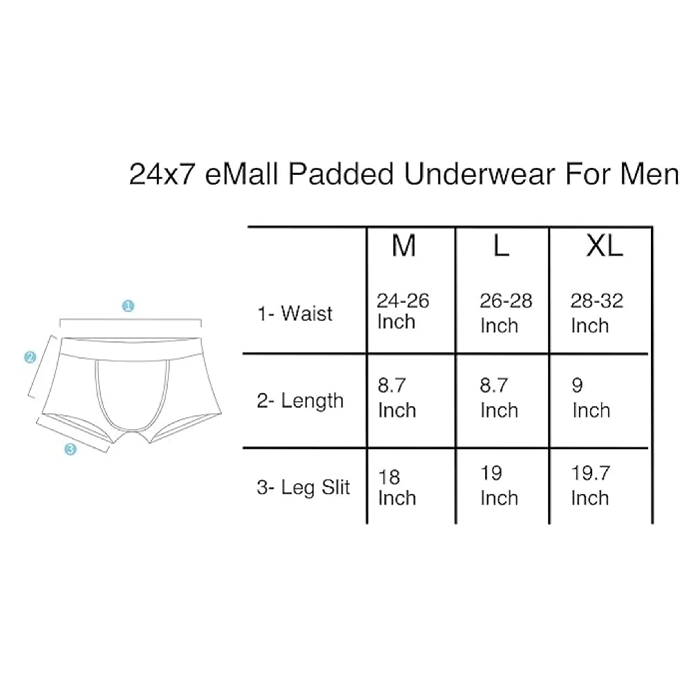 Men's Polyester Briefs (Pack of 1) (padded underwear_Black_90 CM)