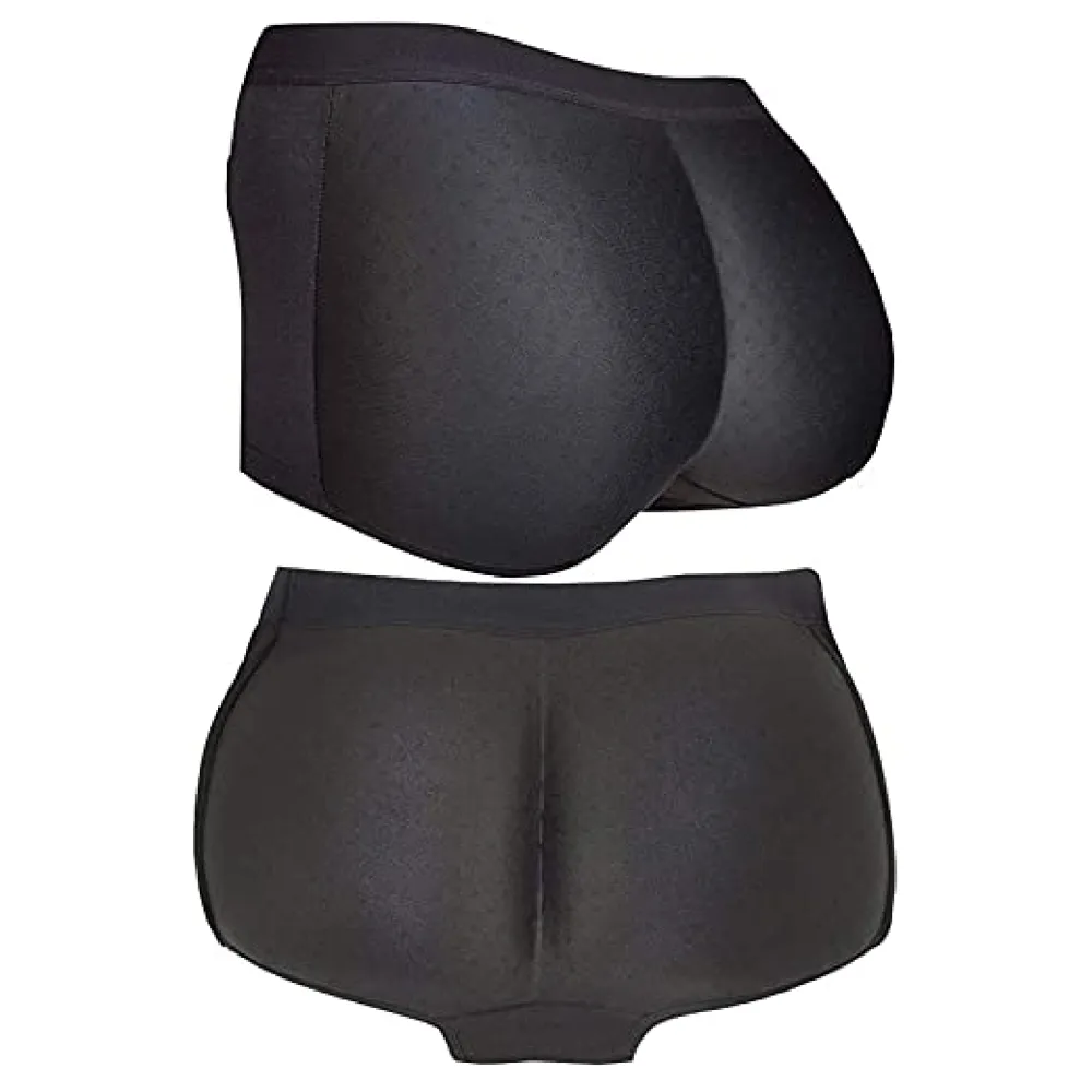 Men's Polyester Briefs (Pack of 1) (padded underwear_Black_90 CM)