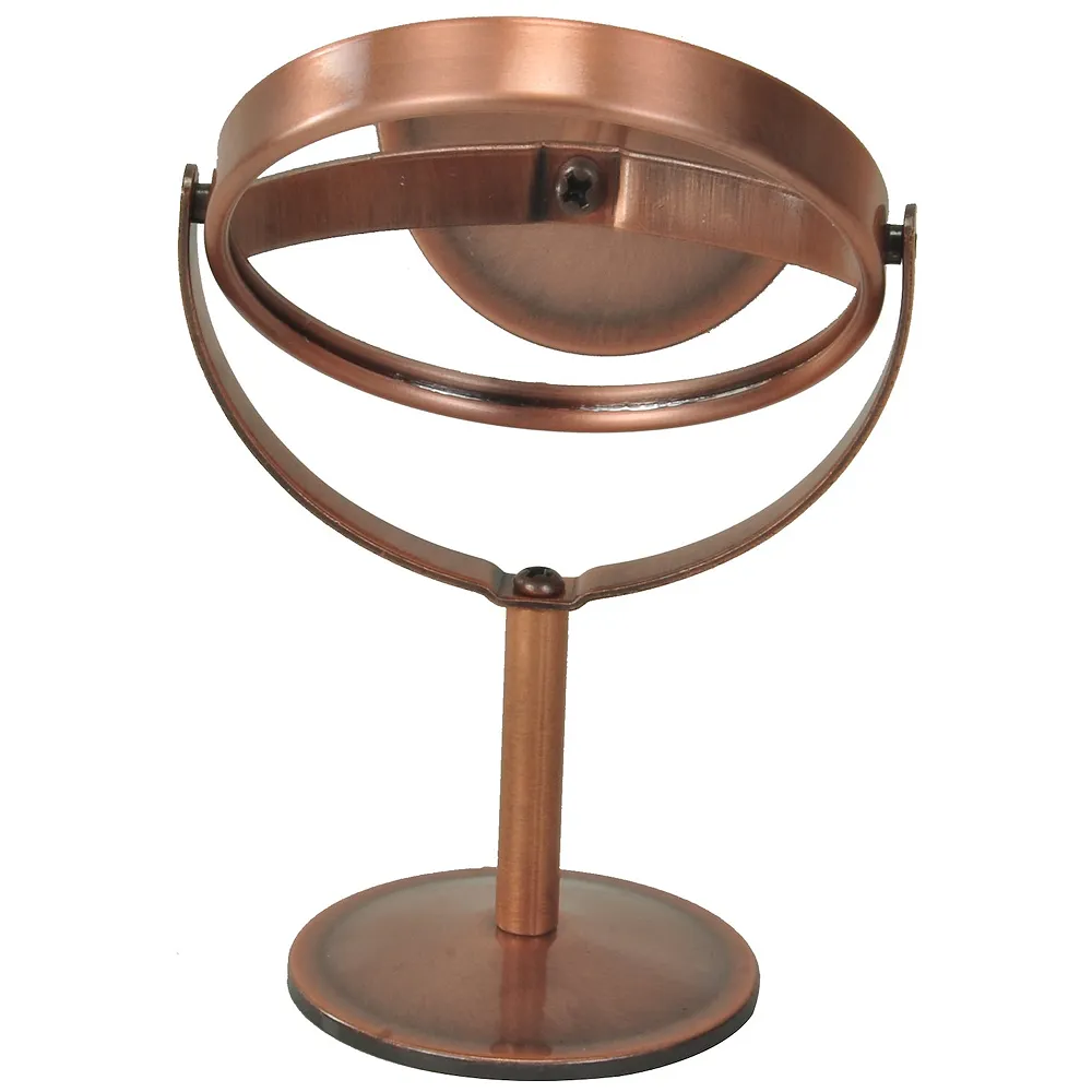 Pocket Size Vanity Mirror with 5X Magnification and Standard Tabletop Shaving Makeup ~ 2 in 1~15 cm (Bronze) Premium