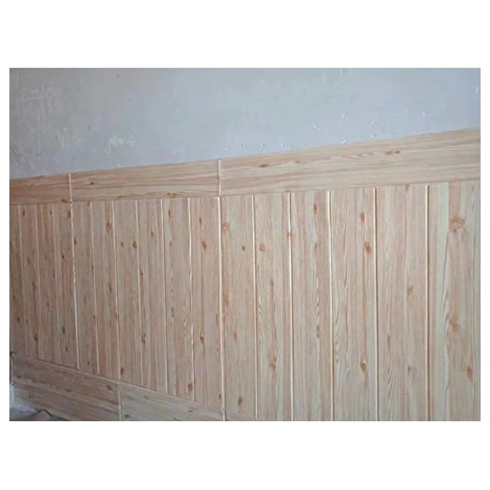 1 Pc 3D Light Wood Maple Wall Sticker PE Foam Peel Stick TV Wall