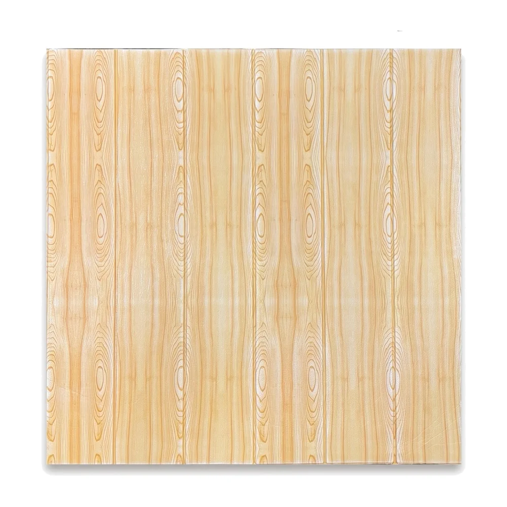 Wall Paper, 3D Wood Wall Stickers Self-Adhesive Panel Decal PE Wallpaper - Peel and Stick Wall Panels for TV Walls, Sofa Background Wall Decor (1)