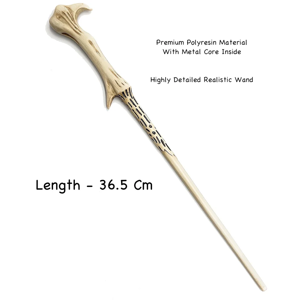 Wand Polyresin Metal Core Magic Wizard Wand Ribbon Box Style 6
