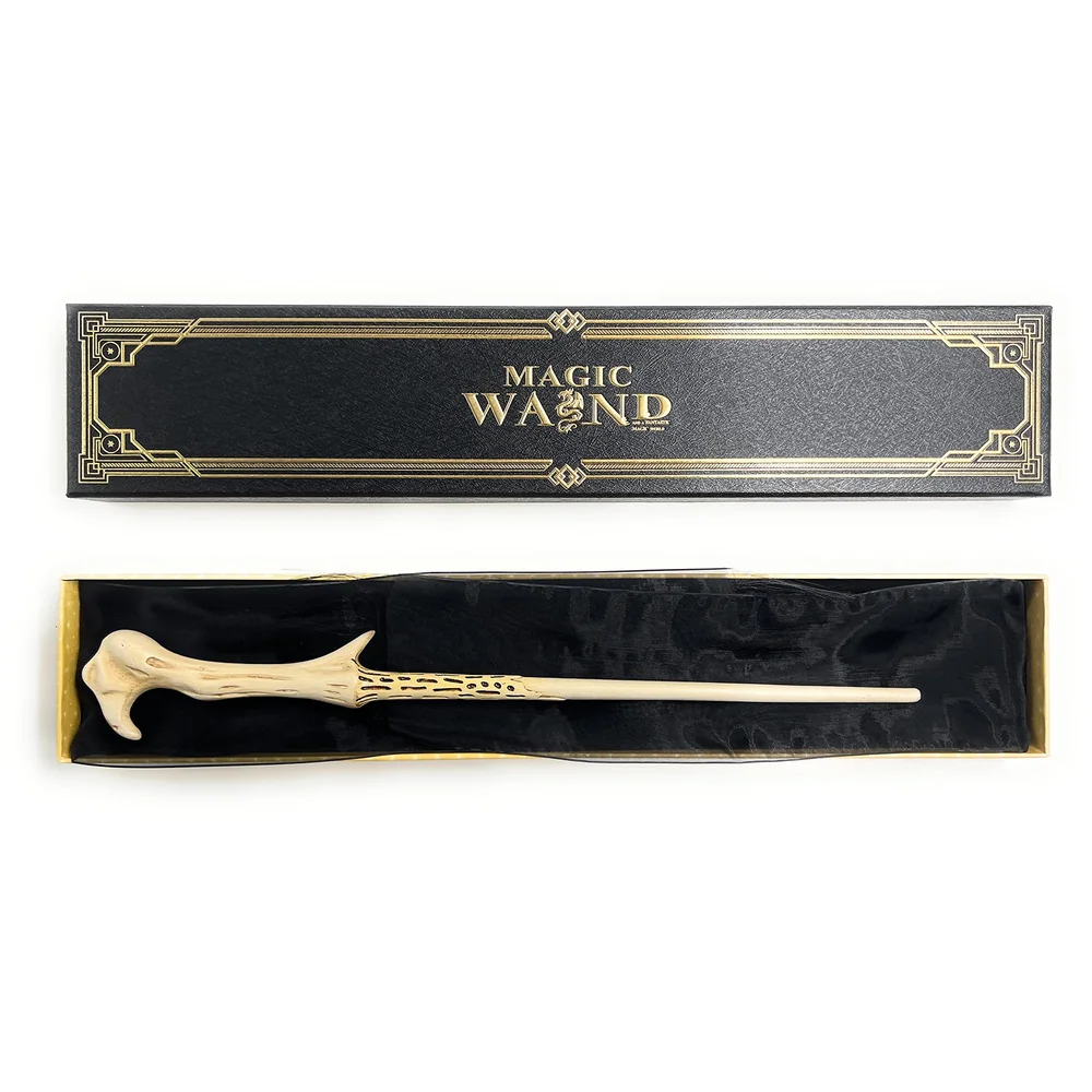 Wand Polyresin Metal Core Magic Wizard Wand Ribbon Box Style 6