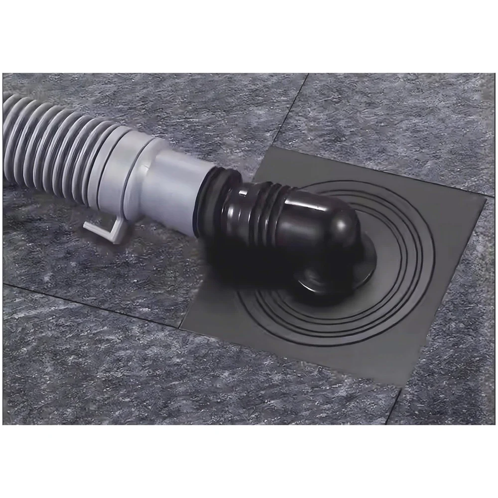 Grey 4 x 4 Inch Washing Machine and Dish Washer Floor Drain - Grey Finish - Floor Trap for Bathroom, Kitchen - Anti Clogging & Anti Pests.- 10 cm x 10 cm