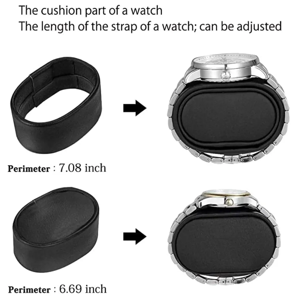 Unisex Luxury Automatic Single Watch Winder With Quiet Motor, In Black Leather, Ac Adapter Or Battery Powered Watch Box Case, Analog-Digital