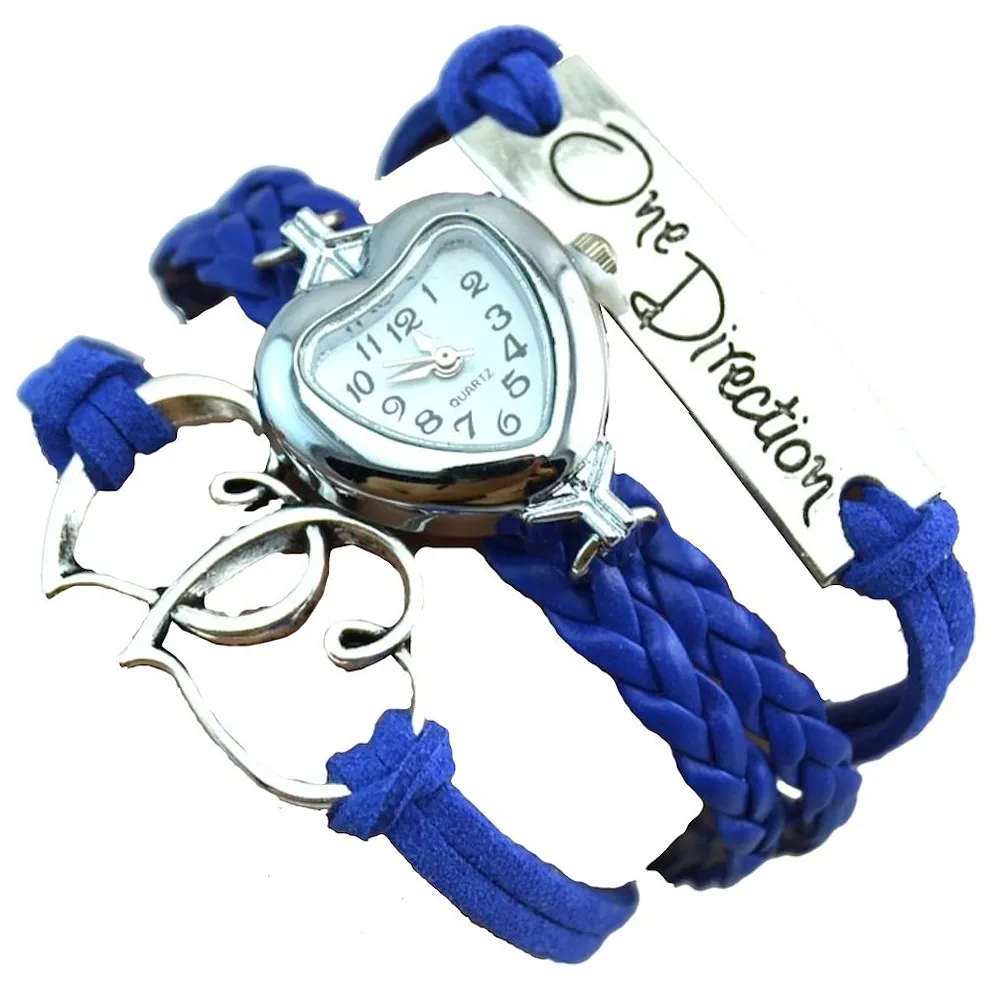 Watch with Twin Heart (Jeans Blue) Premium