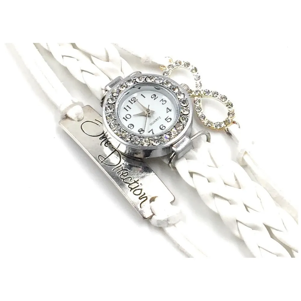 One Direction Diamond Watch Charm Bracelet (White)