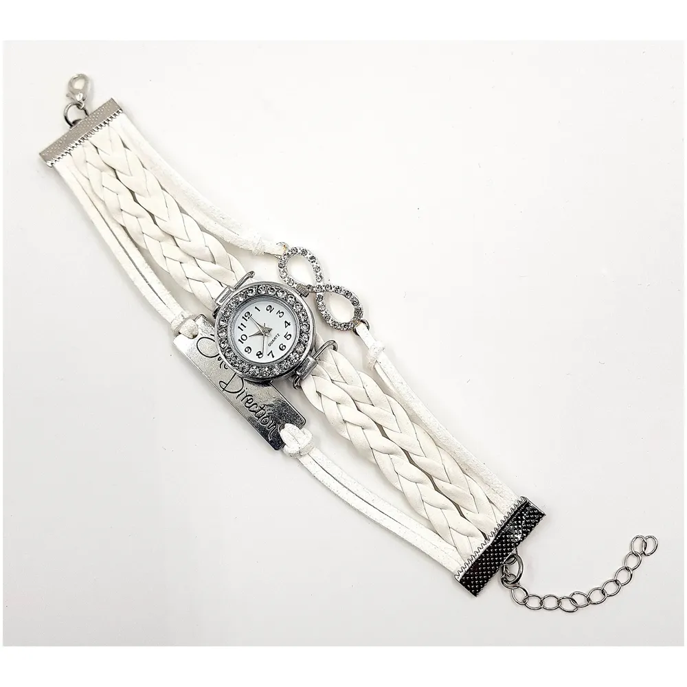 One Direction Diamond Watch Charm Bracelet (White)