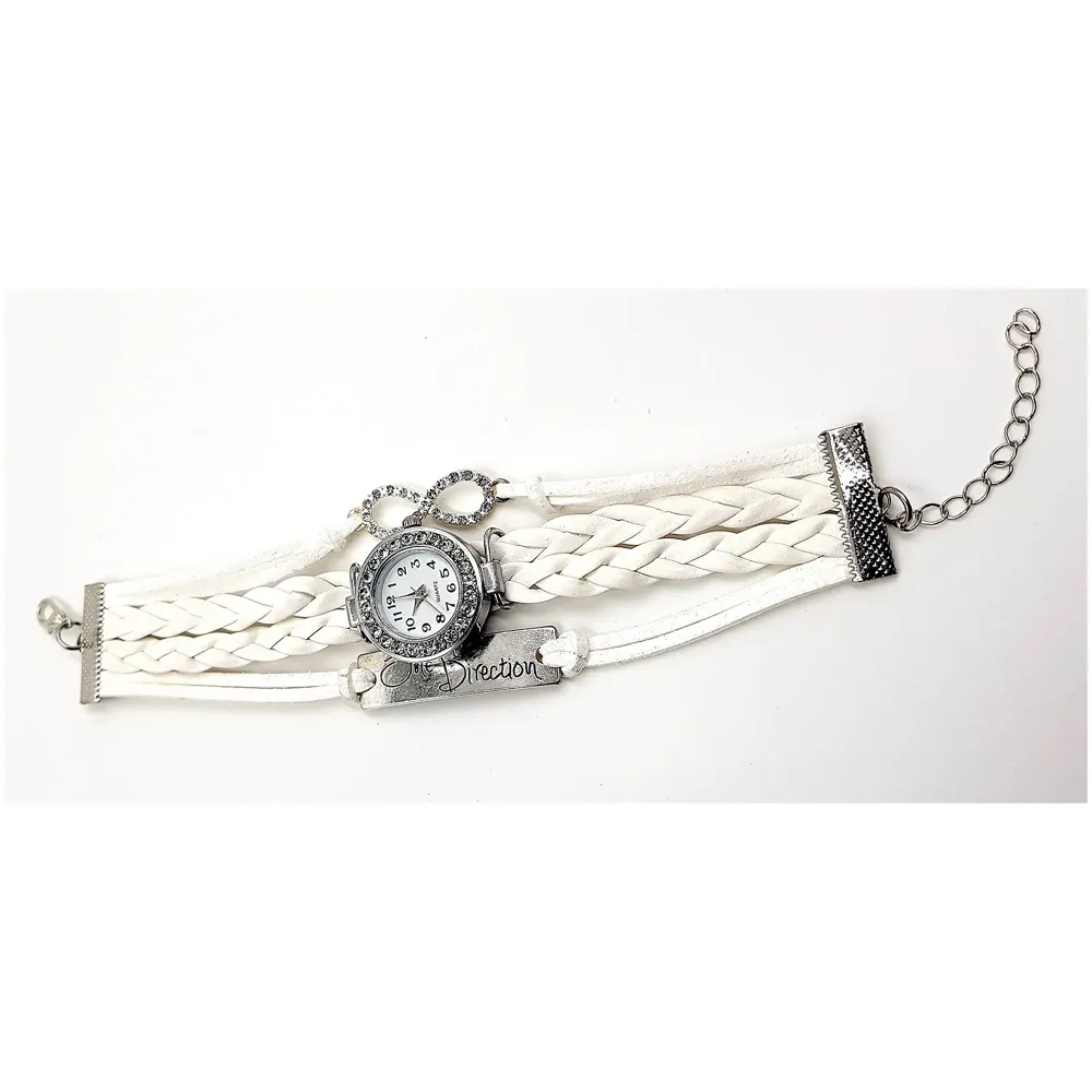 One Direction Diamond Watch Charm Bracelet (White)