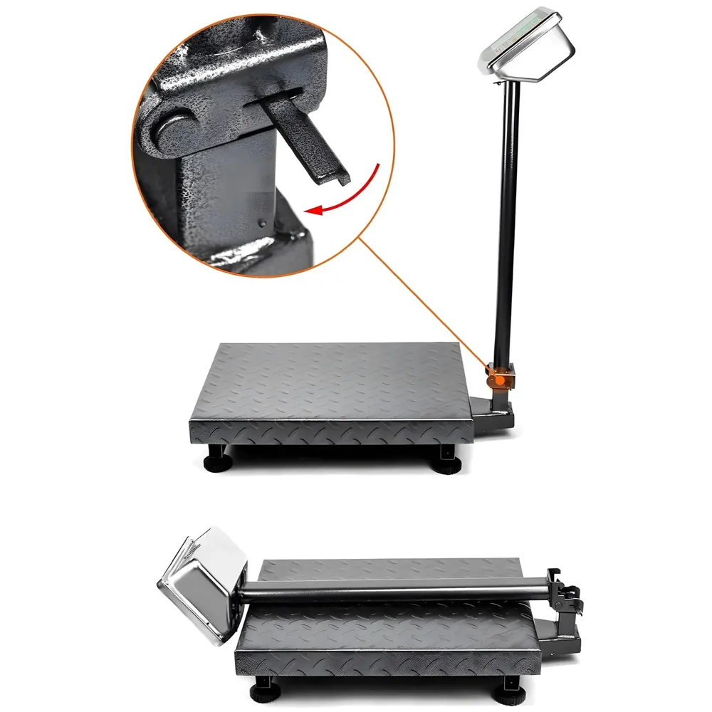 150 Kgs Weighing Machine Scale Industrial Weight Machine, Floor Platform Digital, Accurate Warehouse Large Shipping Mailing With Price Calculator Portable For Shop Commercial Industrial