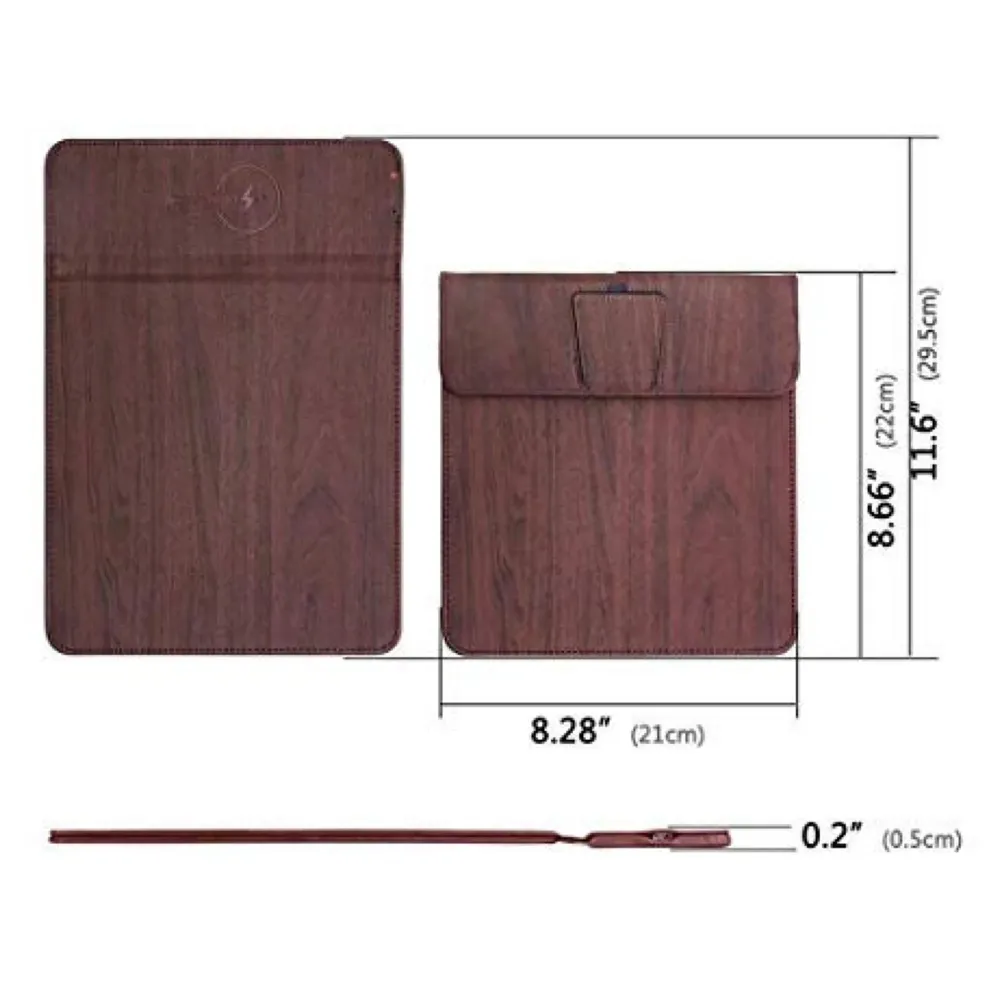 Wireless Charging Mouse Pad Station 5W for Galaxy Note Series and Standard Charge for iPhone X and 8 (Brown)