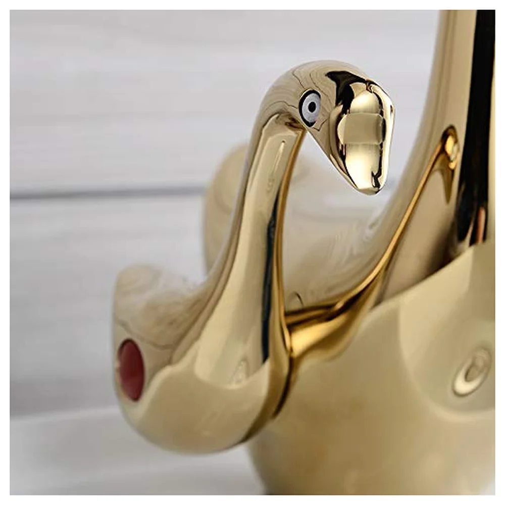 Golden Duck Heavy Basin Mixer Faucet Tap Gold Colour Hot Cold